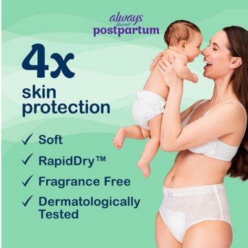Always Discreet Postpartum Disposable Underwear - XL