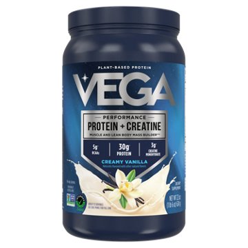 Vega 30g Protein + Creatine Powder - Creamy Vanilla, 22 oz