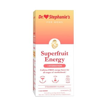 Dr. Stephanie's For Moms Superfruit Energy Packets - Strawberry, 12 ct