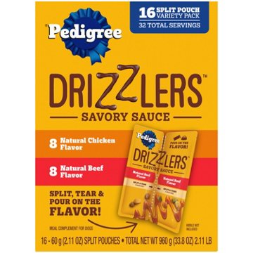 Pedigree Drizzlers Wet Dog Savory Sauce Multipack Dual-Serving