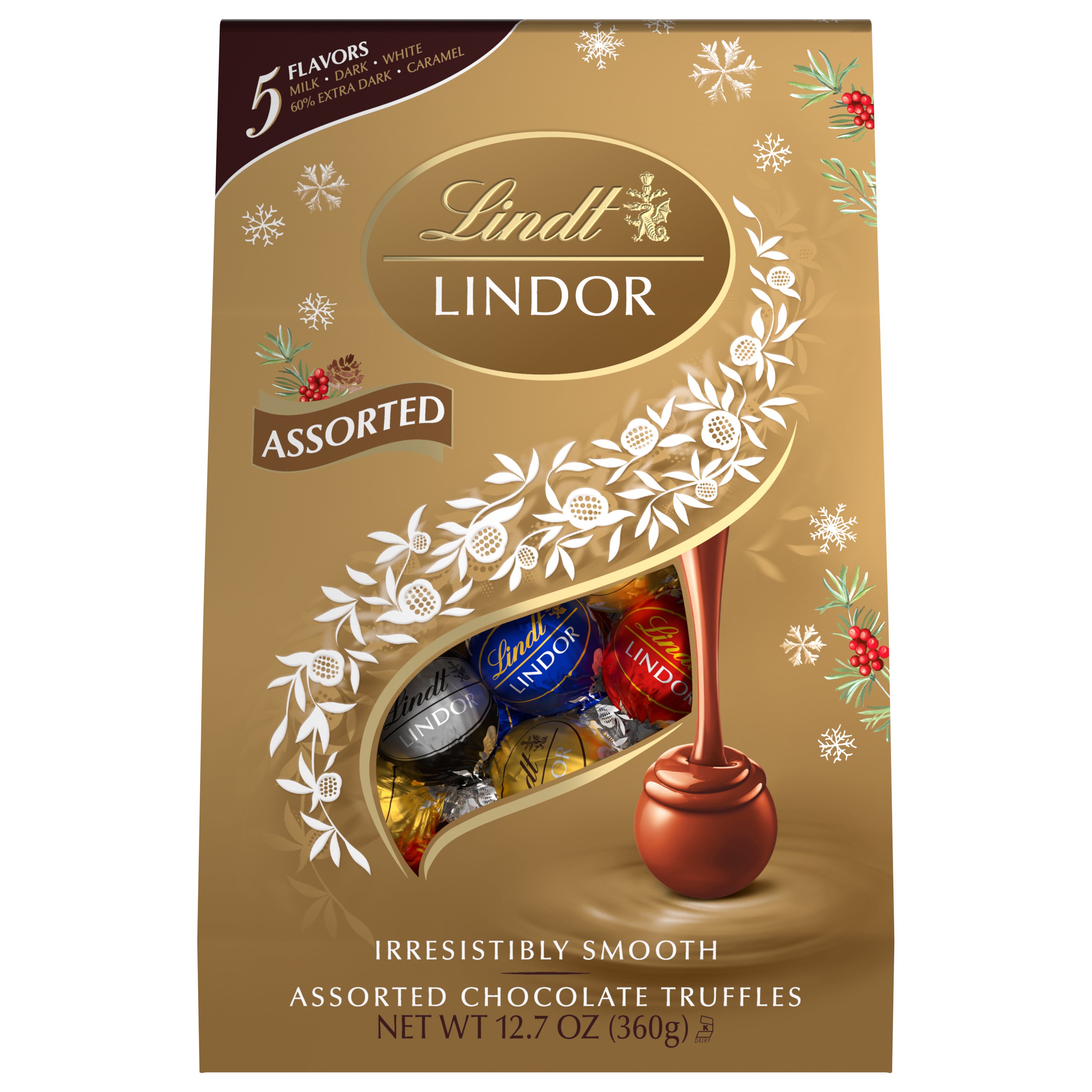 Lindt Lindor Assorted Chocolate Truffles Christmas Candy - Shop Candy ...