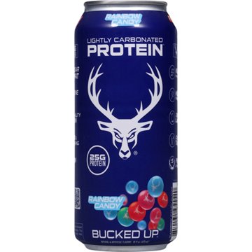 Bucked Up Clear Lightly Carbonated 25g Protein Drink - Rainbow Candy
