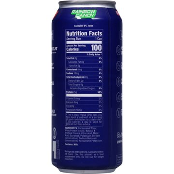 Bucked Up Clear Lightly Carbonated 25g Protein Drink - Rainbow Candy