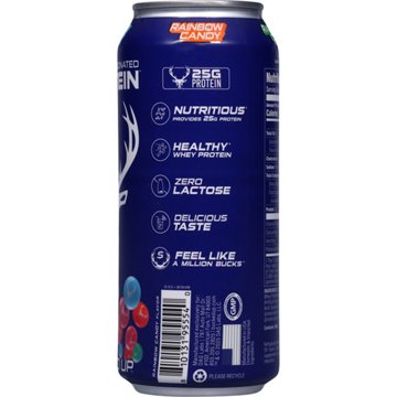 Bucked Up Clear Lightly Carbonated 25g Protein Drink - Rainbow Candy