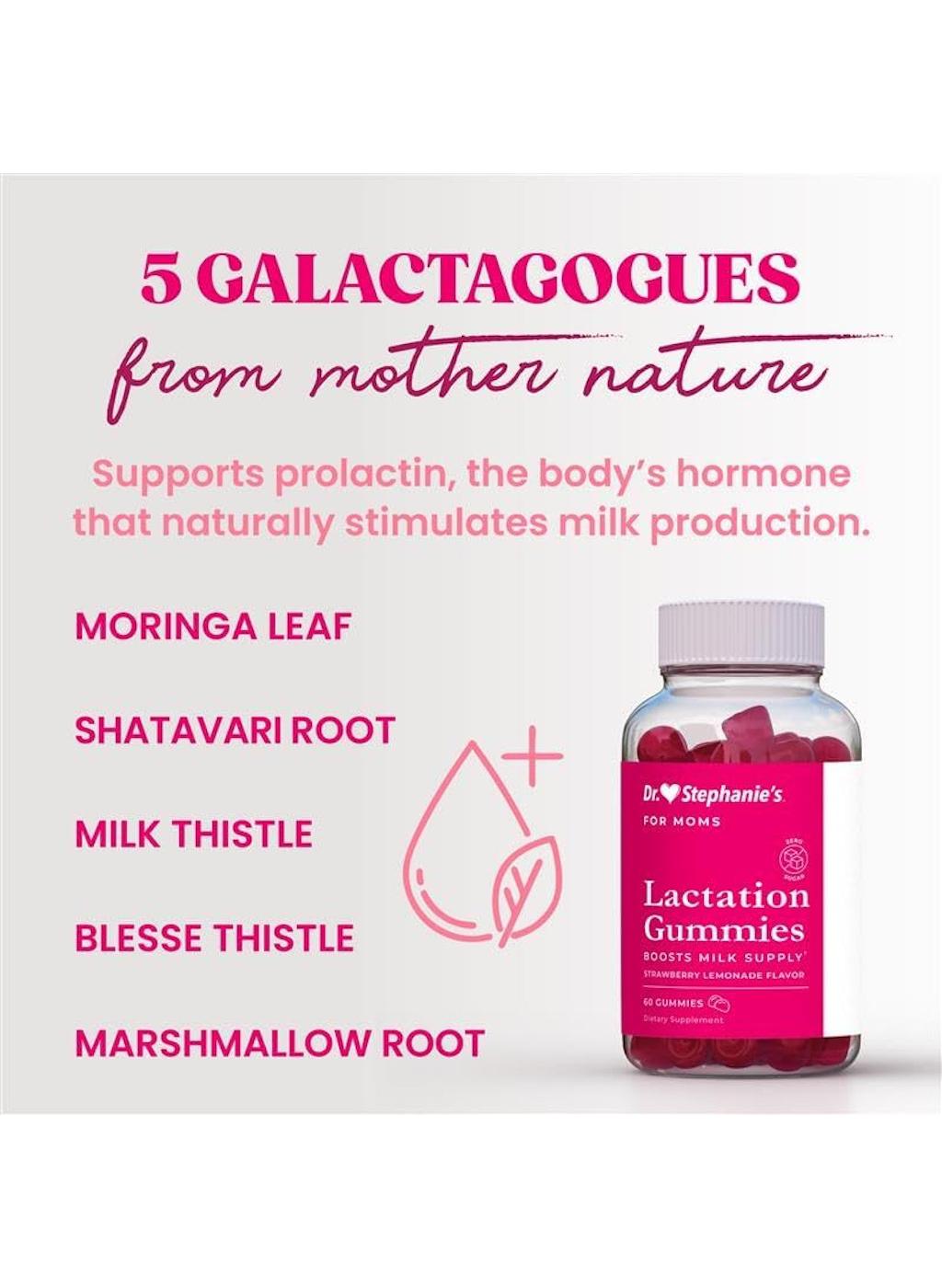 Dr. Stephanie's Lactation Gummies - Strawberry Lemonade; image 7 of 7