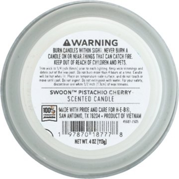 H-E-B Flavor Favorites Swoon Cherry Pistachio Scented Candle, 4 oz