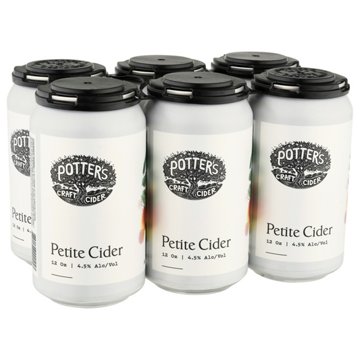 Potter's Potter's Petite Cider 6 pk Cans, 12 oz