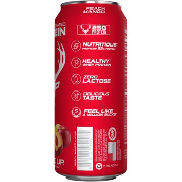 Bucked Up Clear Lightly Carbonated 25g Protein Drink - Peach Mango