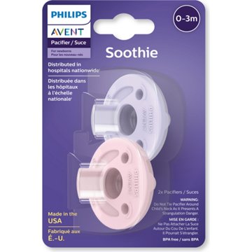Avent Soothie Pacifiers (0-3 Months) -  Lilac & Pink, 2 ct