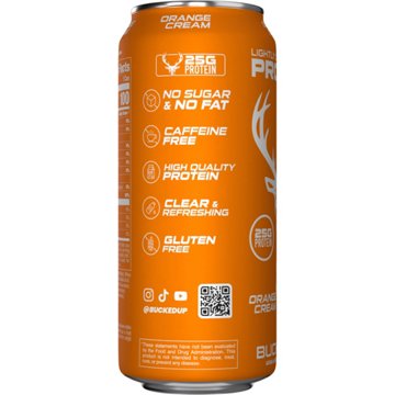 Bucked Up Clear Lightly Carbonated 25g Protein Drink - Orange Cream