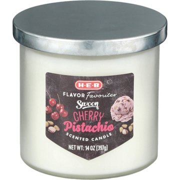 H-E-B Flavor Favorites Swoon Cherry Pistachio Scented Candle, 14 oz