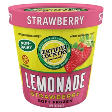 Certified Country Lemonade Non Dairy Frozen Strawberry Lemonade, 1 pt