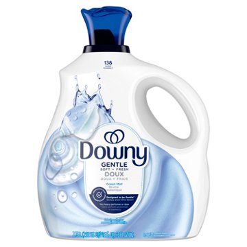 Downy Gentle Soft & Fresh Fabric Softener Liquid, 138 Loads - Ocean Mist Scent, 93 oz