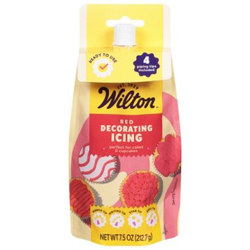 Wilton Red Decorating Icing Pouch with Tips