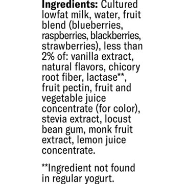 Chobani 20G Protein Zero Sugar Added Mixed Berry Vanilla Yogurt Drink 10 oz Bottles