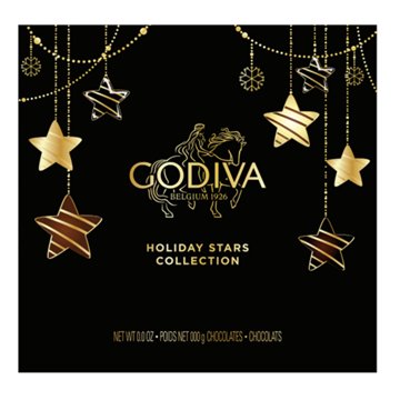 Godiva Holiday Stars Collection Christmas Gift Box, 9 pc