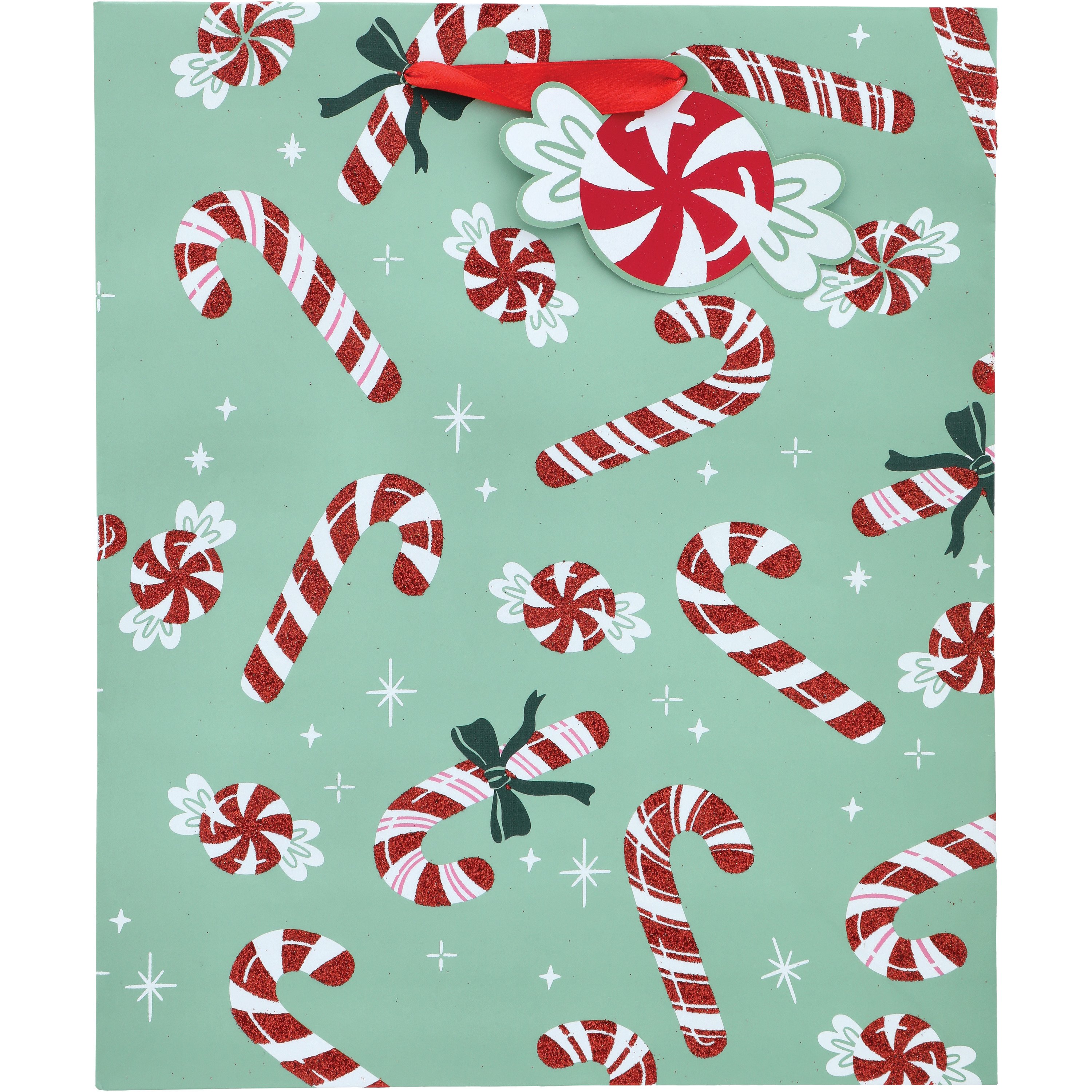 Destination Holiday Candy Cane Medium Gift Bag - Shop Gift wrap at H-E-B