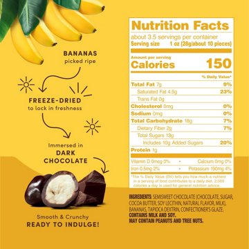 Tru Fru Freeze Dried Bananas in Dark Chocolate