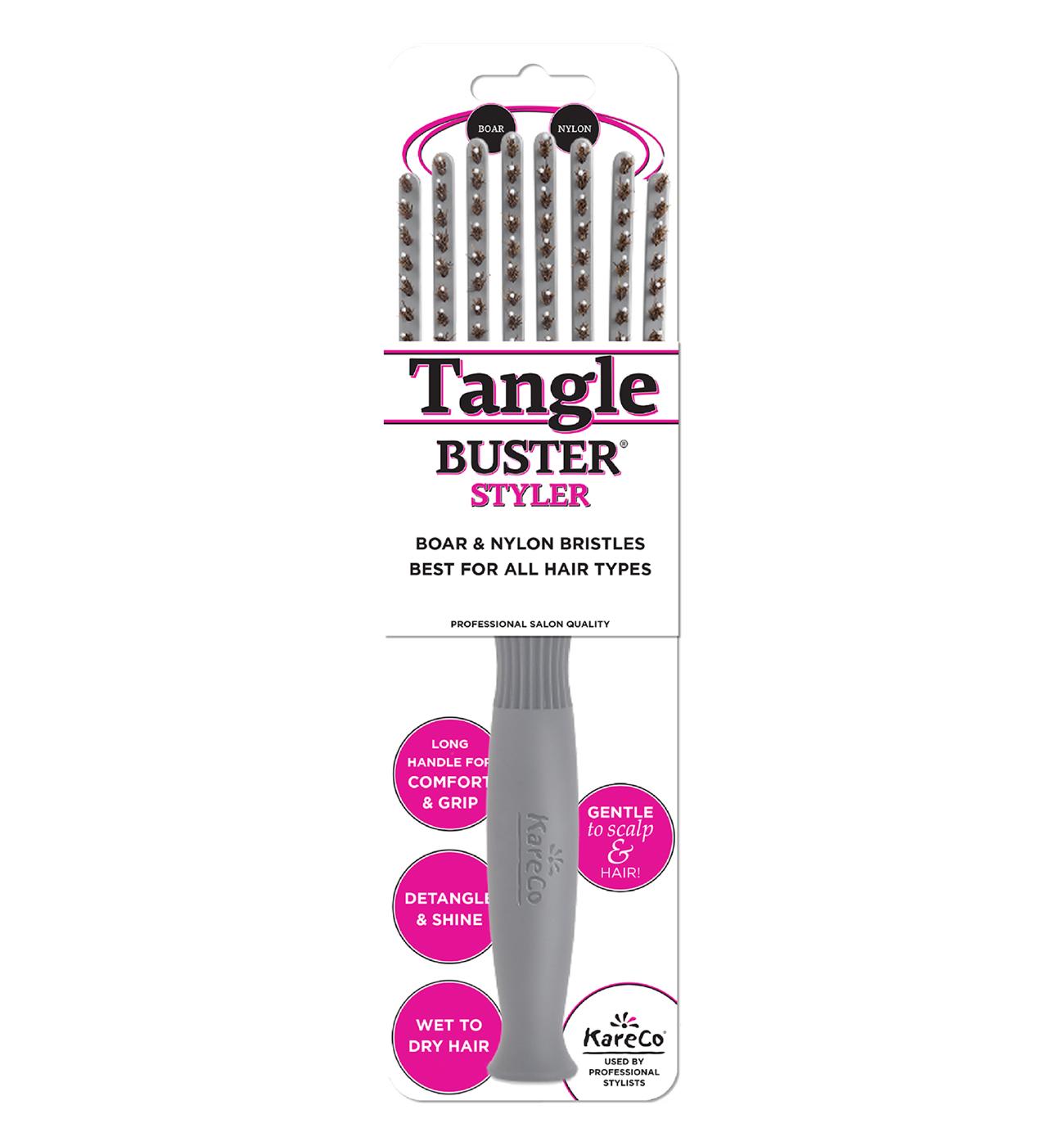 KareCo All Hair Types Boar & Nylon Flexible Tangle Buster Styler Brish; image 1 of 5