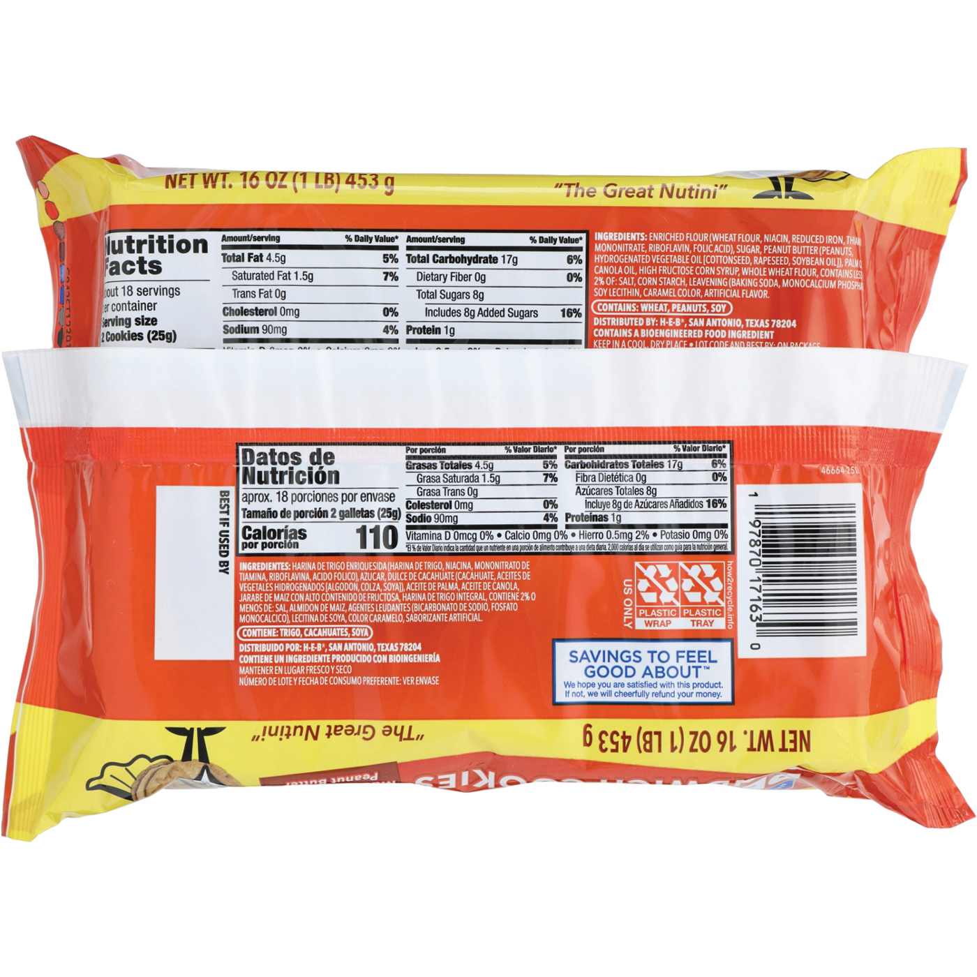 Hill Country Fare Peanut Butter Sandwich Cookies; image 2 of 2