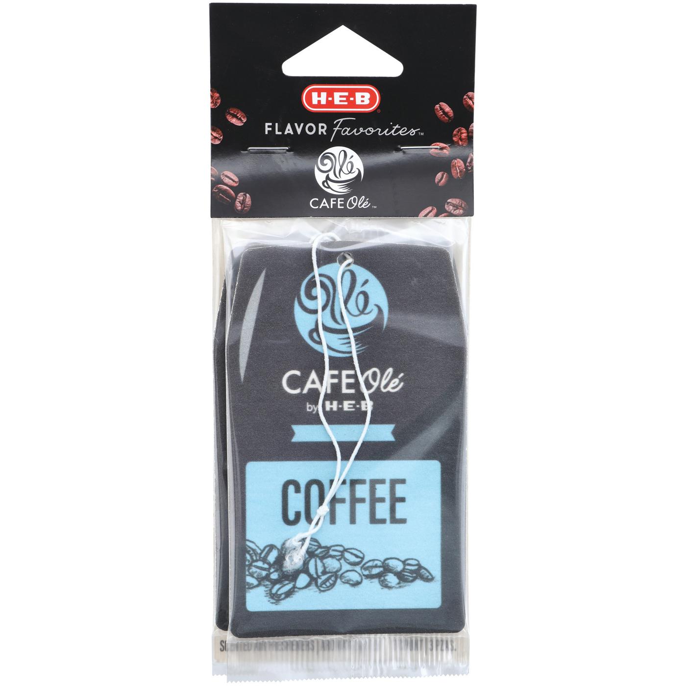 H-E-B Flavor Favorites Car Air Fresheners - CAFE Olé Coffee; image 1 of 3