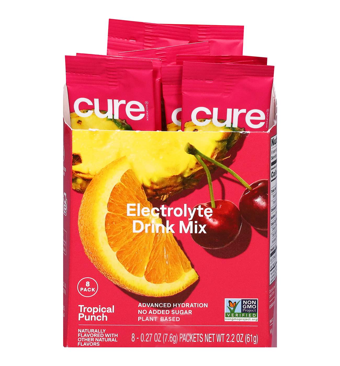 Cure Hydration Electrolyte Drink Mix Packs - Tropical Punch; image 1 of 4