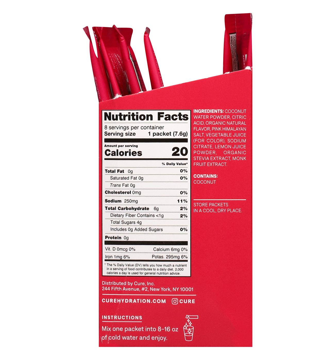 Cure Hydration Electrolyte Drink Mix Packs - Tropical Punch; image 3 of 4