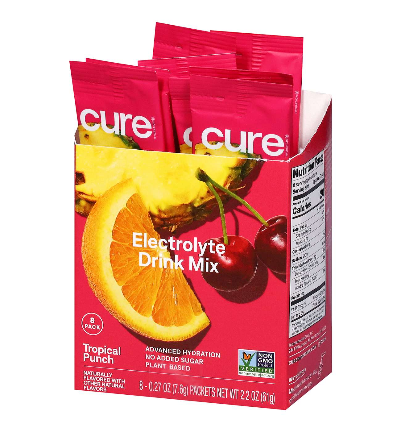 Cure Hydration Electrolyte Drink Mix Packs - Tropical Punch; image 4 of 4