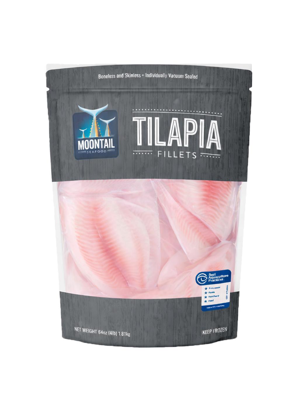 Moontail Frozen Tilapia Fish Fillets; image 1 of 2
