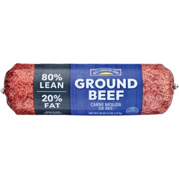 Hill Country Fare Ground Beef, 80% Lean, 3 lb