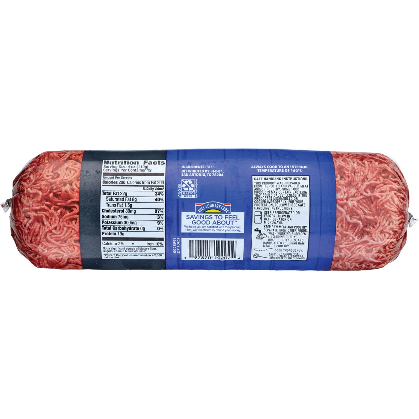 Hill Country Fare Ground Beef, 80% Lean; image 2 of 2