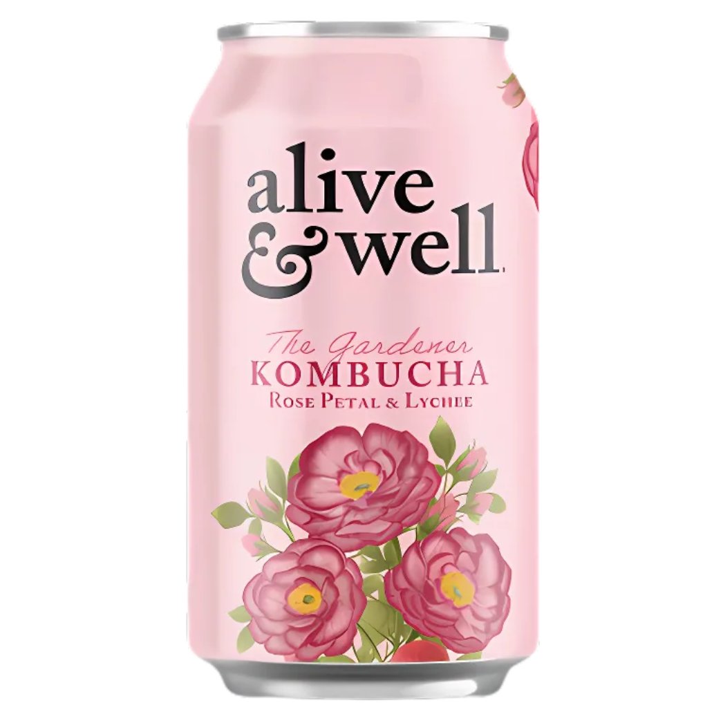 Alive & Well Rose Petal & Lychee Kombucha, 12 oz | Central Market