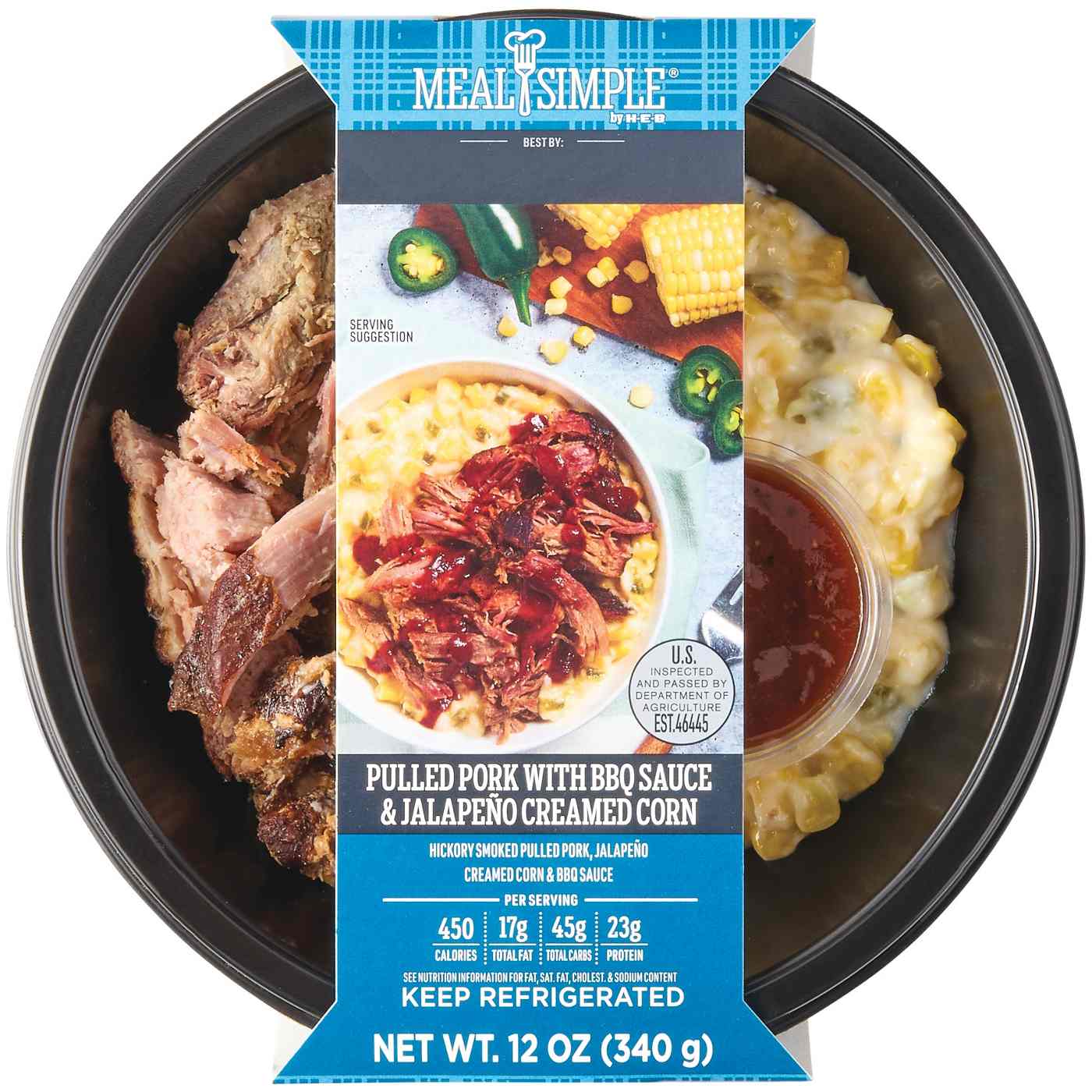 Meal Simple by H-E-B BBQ Pulled Pork & Jalapeno Cream Corn; image 2 of 4