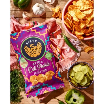 Siete Kettle Cooked Spicy Dill Pickle Potato Chips
