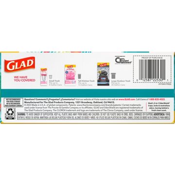Glad ForceFlex MaxStrength Kitchen Trash Bags, 13 Gallon - Bahama Bliss