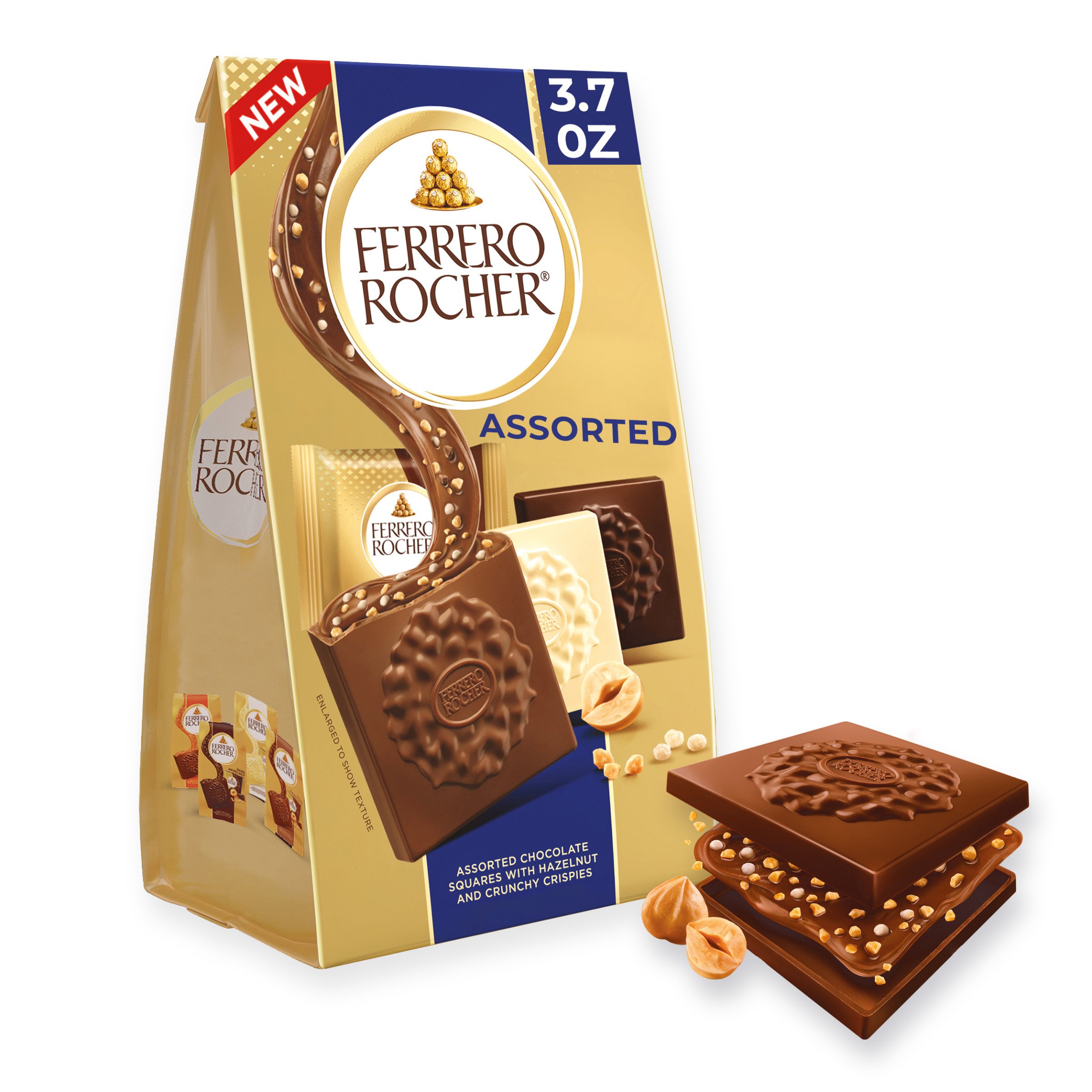 Ferrero Rocher Assorted Chocolate Squares, 10 pc - Shop Candy at H-E-B