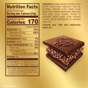 Ferrero Rocher Assorted Chocolate Squares, 10 pc