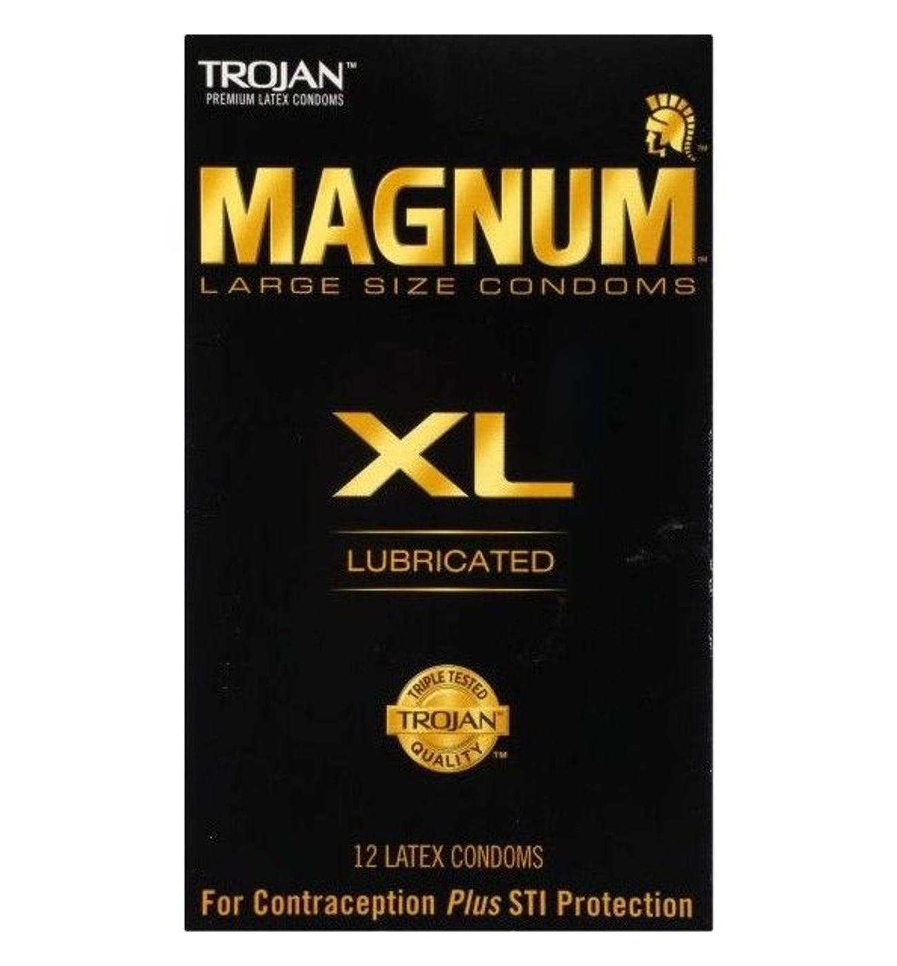 Trojan Magnum XL Lubricated Condoms; image 1 of 2