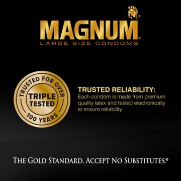 Trojan Magnum XL Lubricated Condoms, 12 ct