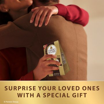 Ferrero Rocher Dark Chocolate Hazelnut Squares, 10 pc