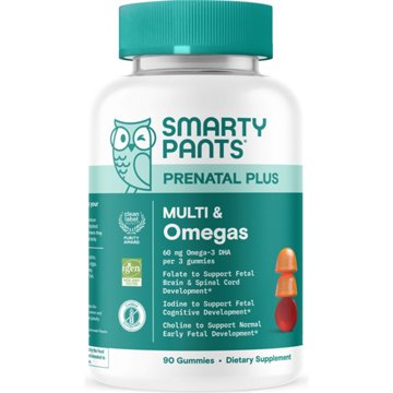 SmartyPants Prenatal Plus Multivitamin & Omegas Gummies, 90 ct