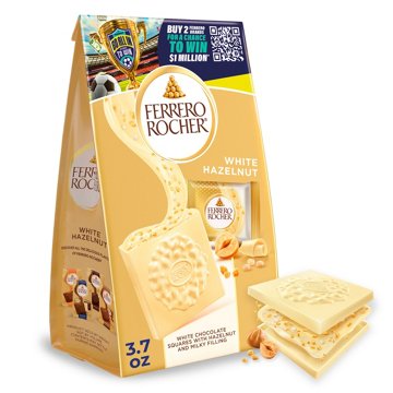 Ferrero Rocher White Chocolate Hazelnut Squares, 10 pc
