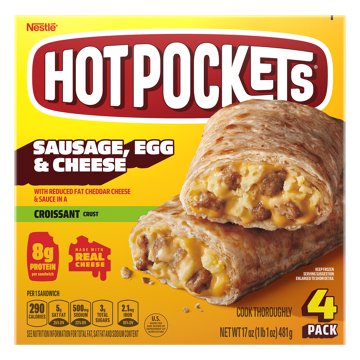 Hot Pockets Sausage, Egg & Cheese Frozen Breakfast Sandwiches