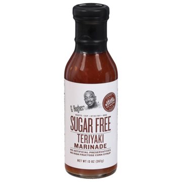 G Hughes Smokehouse Sugar Free Teriyaki Marinade, 13 oz