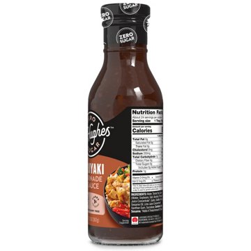 G Hughes Smokehouse Zero Sugar Teriyaki Marinade & Sauce, 13 oz