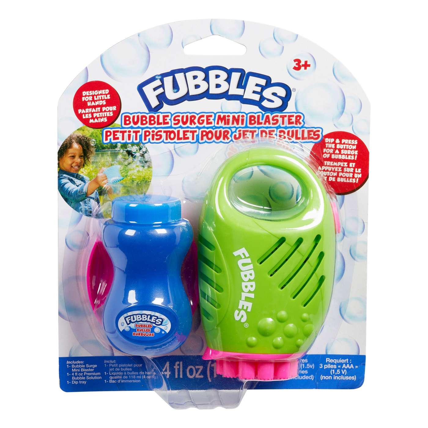 Fubbles Bubble Surge Mini Blaster - Assorted Colors; image 1 of 2