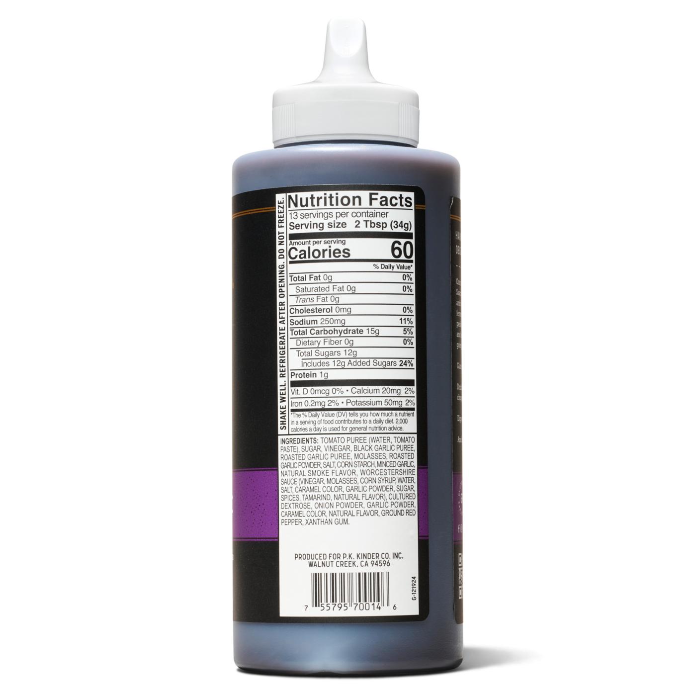 Kinder's Gold Label BBQ Sauce - Black Garlic; image 2 of 5