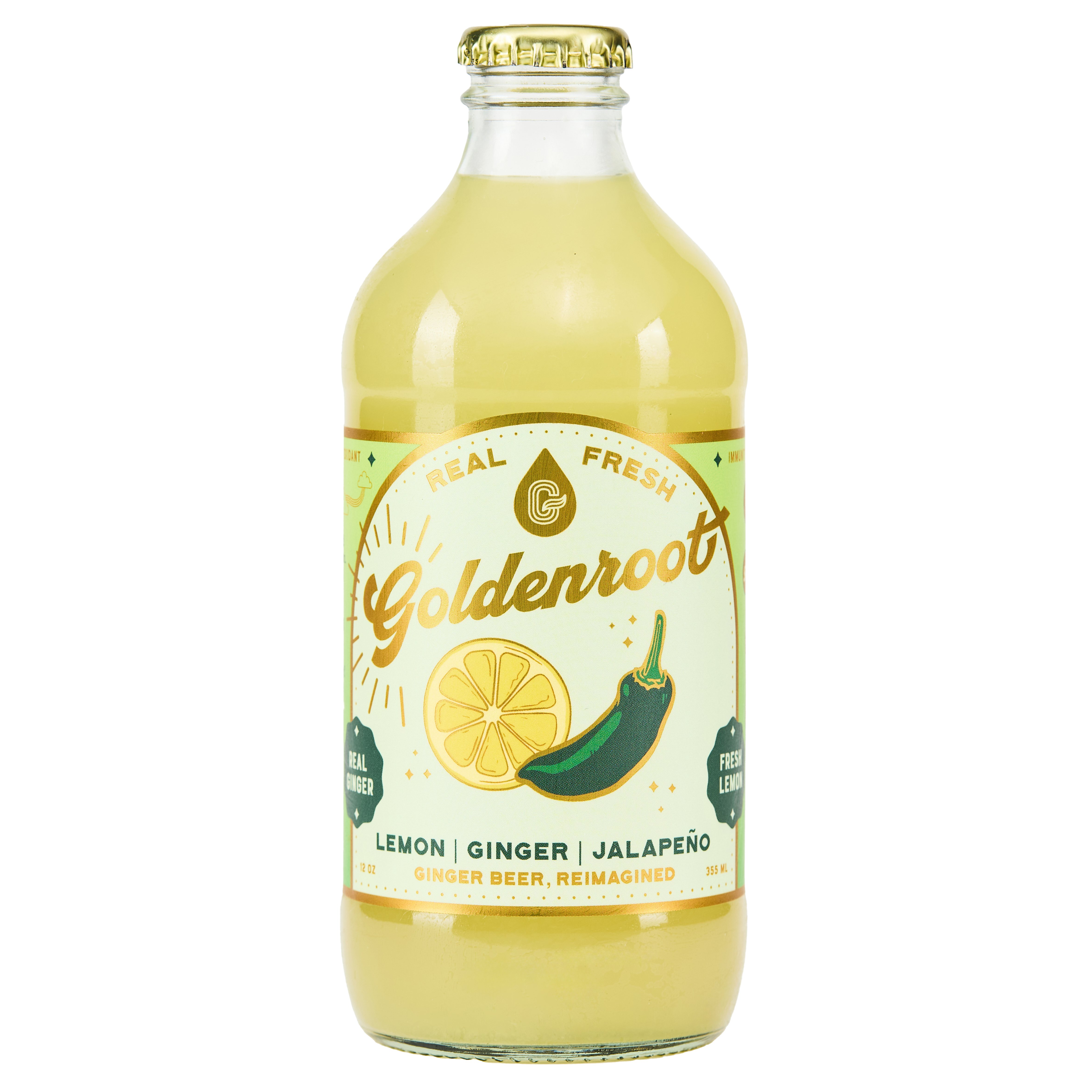 Goldenroot Yuzu Lemongrass Ginger Beer, 12 oz | Central