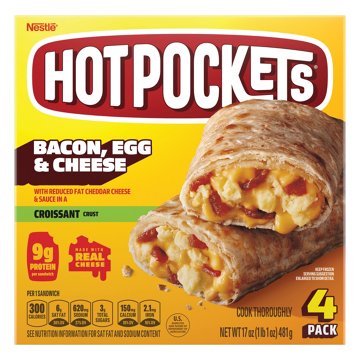 Hot Pockets Bacon, Egg & Cheese Frozen Sandwiches - Croissant Crust, 4 ct