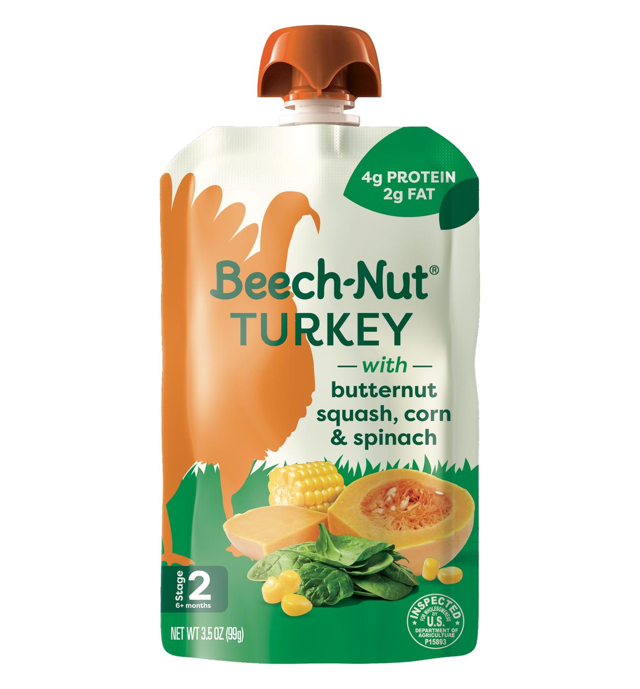 Beech-Nut Baby Food Pouch - Turkey With Corn Butternut Squash & Spinach; image 1 of 2
